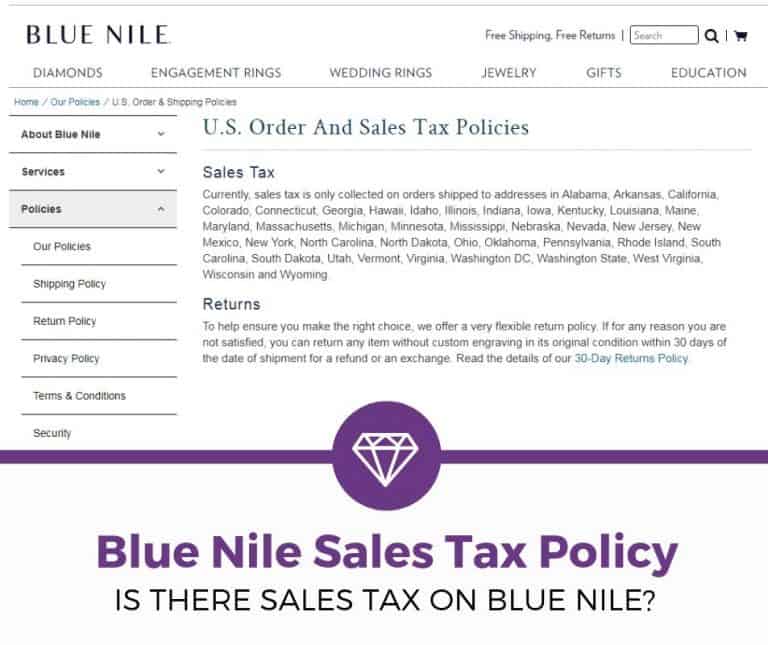 Sales Tax On Blue Nile Jewelry? (Plus How to Avoid it