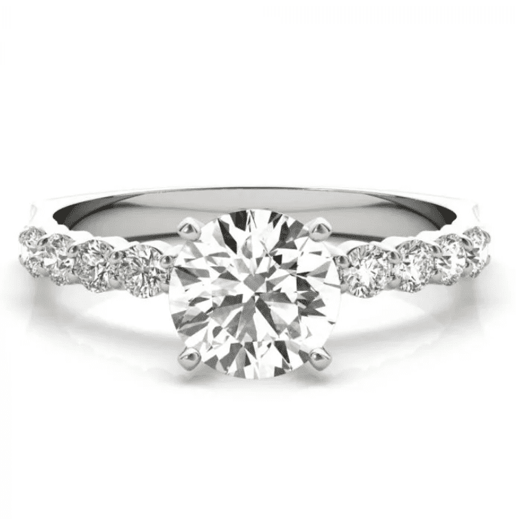 Top View of Euro Shank engagement ring
