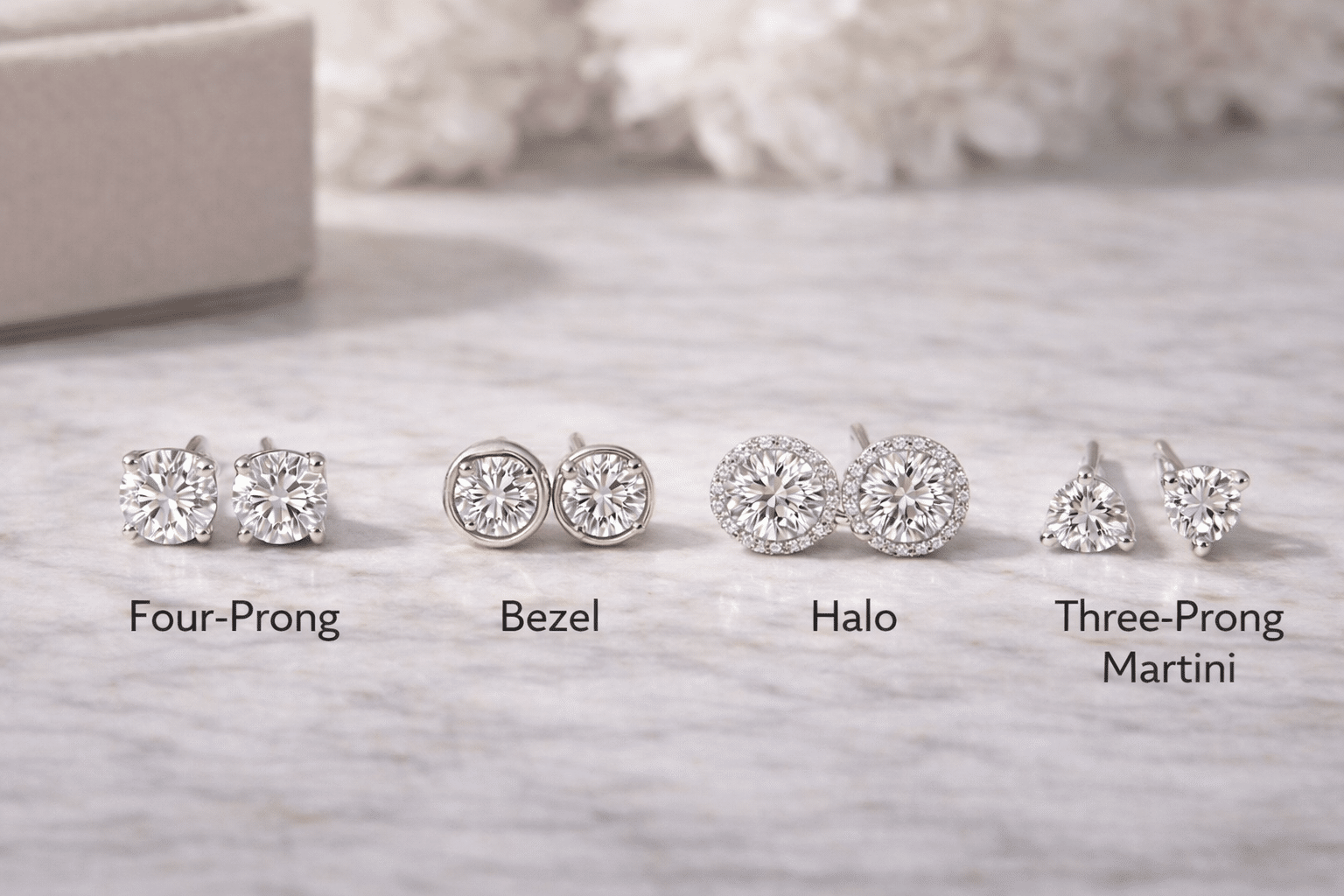 Best Settings for Solitaire Diamond Earrings