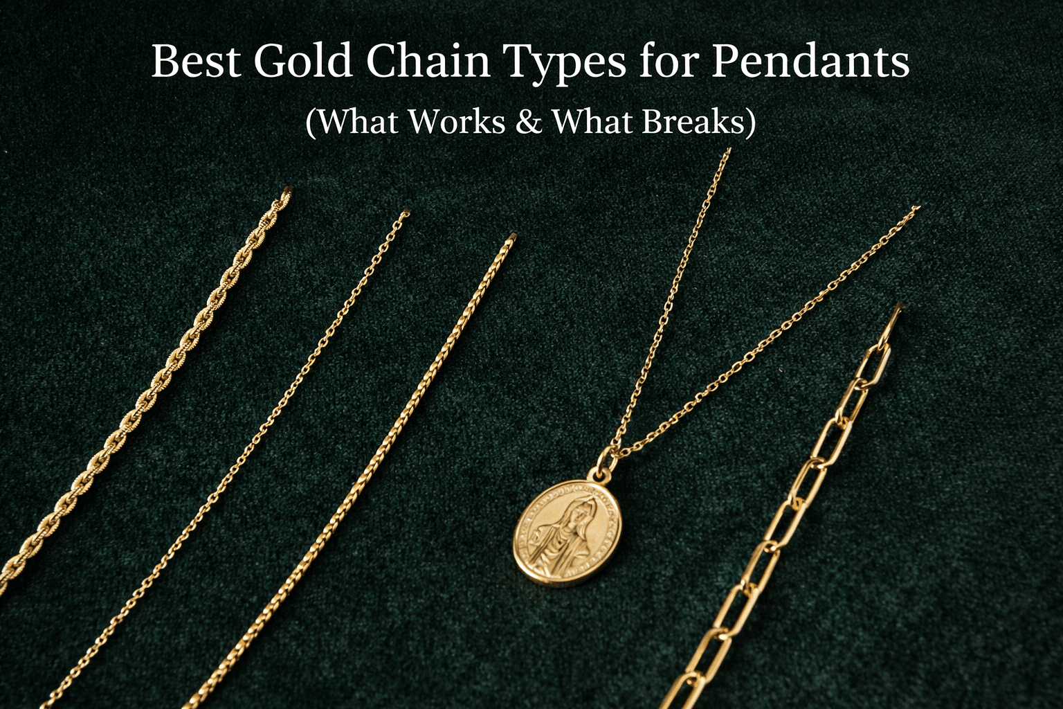 Best Gold Chain Types for Pendants (What Works & What Breaks)