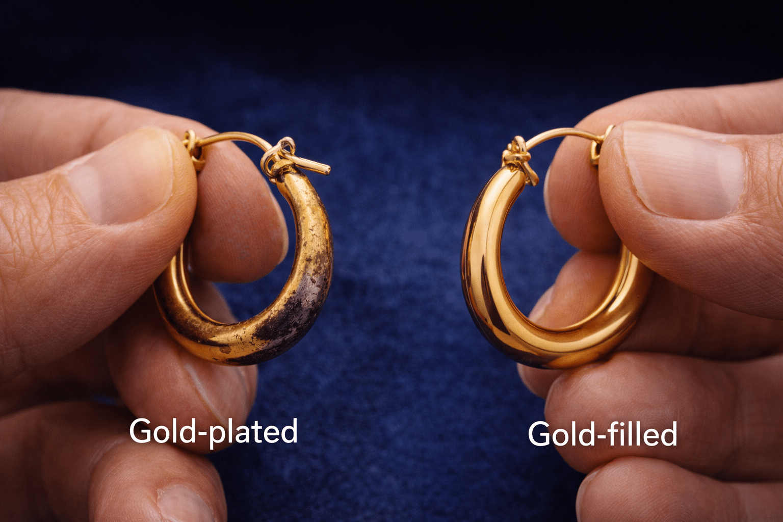 Gold-plated vs Gold-filled Tarnish Comparison