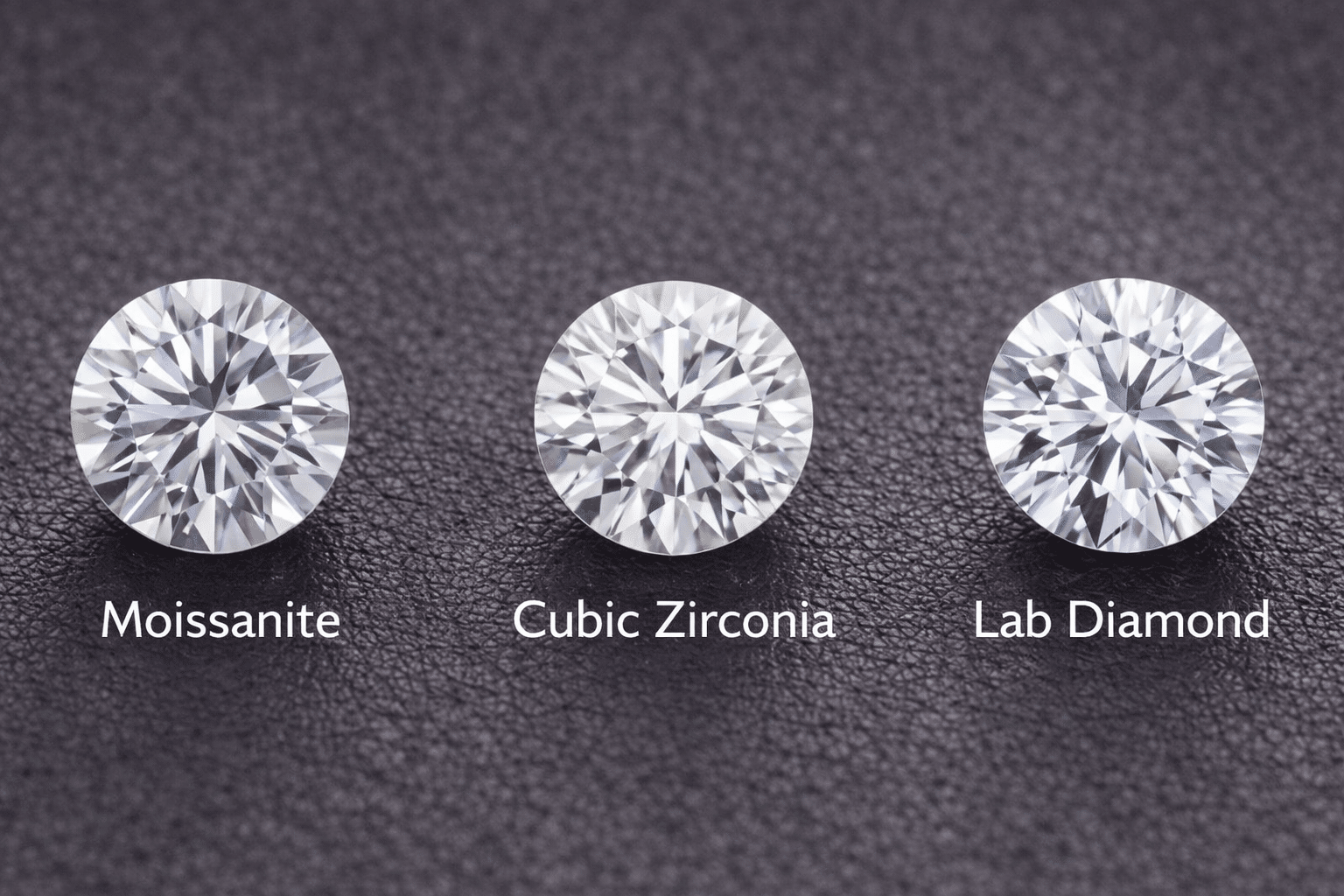 Moissanite vs Cubic Zirconia vs Lab Diamond Complete Comparison